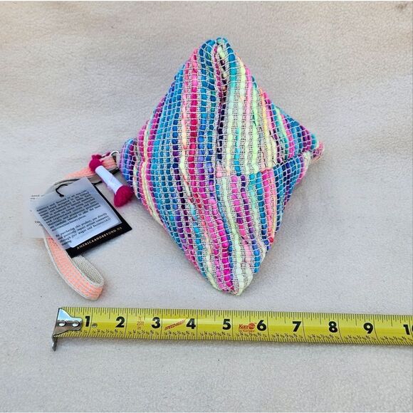 America and Beyond Samosa Bag Rad Rainbow Boho Triangle Wristlet - Picture 4 of 12